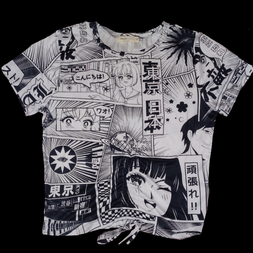 Anime Print Top by Sweet Lilac